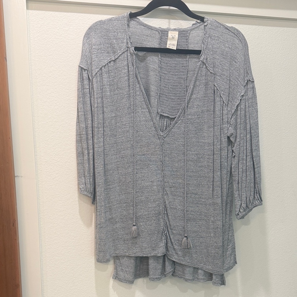 We The Free Heather Gray Blouse